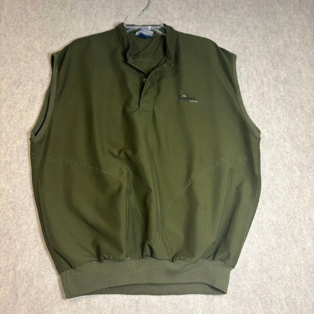 Sunderland of Scotland Golf Vest Mens M Green Polyester Classic Windbreaker Logo